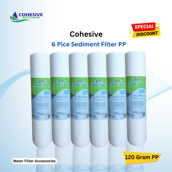 Cohesive 6 Piece Sediment Filter PP – 120 Gram PP