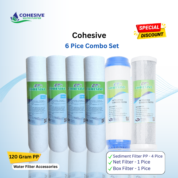 Cohesive 6 Piece Water Filter Combo Set.