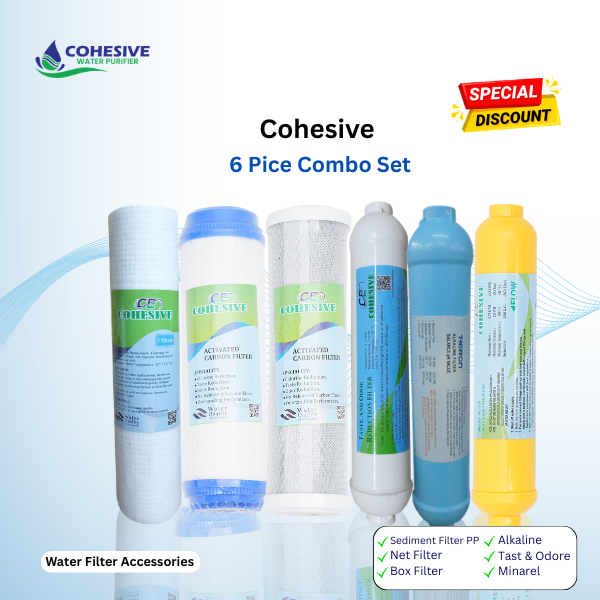 Cohesive 6 Piece Water Filter Combo Set.